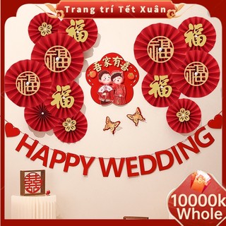  Quạt Giấy Treo Tường Trang Trí Tiệc Cưới / Sinh Nhật