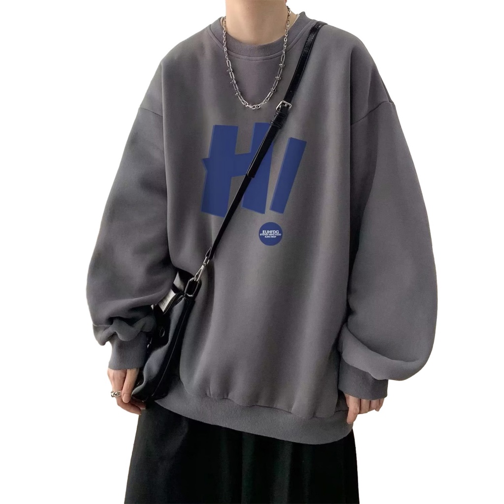 Qianzh.cl Áo sweatshirt Thể Thao Tay Dài Mềm Mại Ấm Áp In Chữ Phong Cách vintage Dành Cho Nam