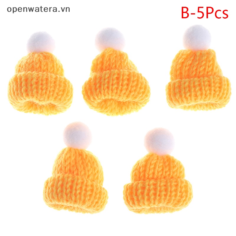 Set 5 Mũ Len mini Trang Trí Cho Nhà Búp Bê Mừng Năm Mới