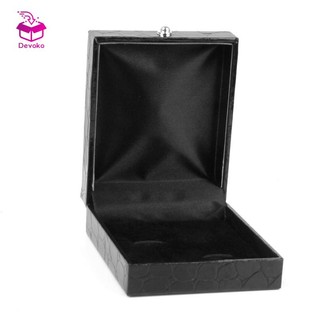 Devoko đen hộp đựng cà vạt / cà vạt da pu sang trọng