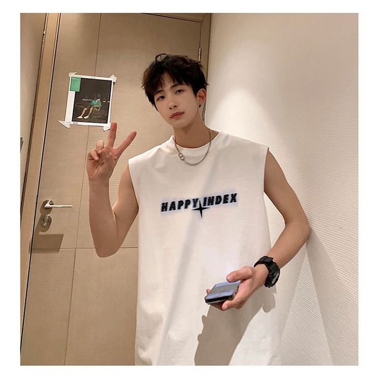 Áo Thun Ba Lỗ In Chữ Thời Trang Nam Tính