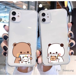 Ốp Điện Thoại Chống Sốc Họa Tiết Gấu Vui Nhộn Cho s23 s22 s21 s20 ultra plus Sự Bảo Vệ