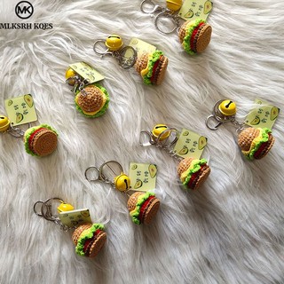 Mlksrh kqes Phụ Kiện Túi Xách: Móc Khóa Hình hamburger Thủ Công