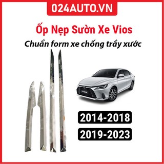 Bộ ốp nẹp sườn Vios 2014-2023 mạ crom trang trí làm đẹp xe
