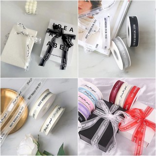 Cuộn Dây Ruy Băng In Chữ 2.5 * 1m Dùng Gói Quà / Làm Đồ Thủ Công diy