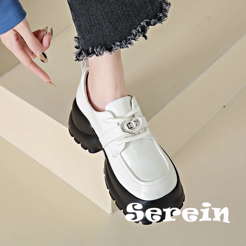 Serein  giày búp bê Mary Jane Lolita Đế da mềm đế êm thời trang Bền chặt Trẻ trung Tự tin Tiện dụng Điểm nhấn FLF23B0SA5 47Z231122
