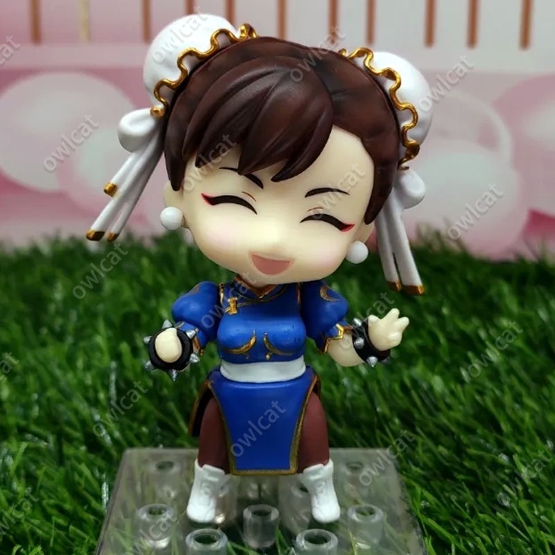 Mô Hình Nhân Vật Street Fighter Chun-Li  10cm 1993# SF Action Figure Kungfu Girl Cheongsam Chi-pao ICPO Police PVC Packed in Box Model Capcom Nendoroid