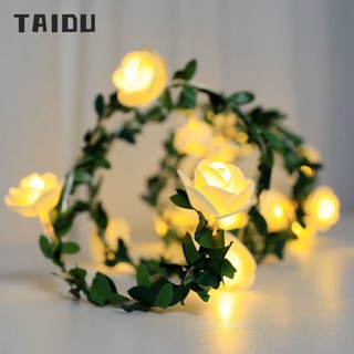 Taidu đèn dây led đèn dây mây hoa hồng đèn trang trí phòng ngủ
