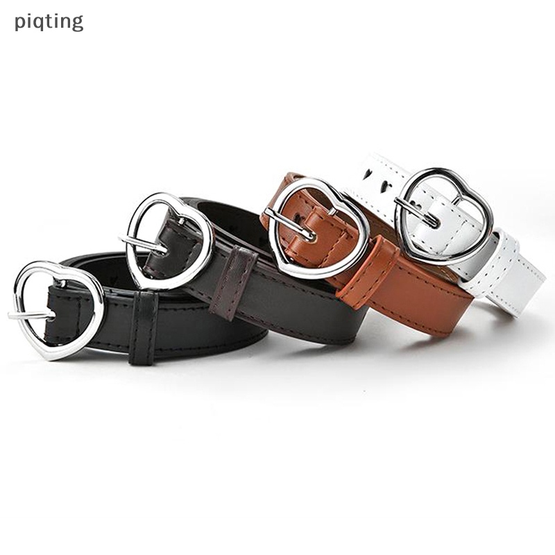 Thắt Lưng Da Giả Khóa Trái Tim Dễ Thương Cho Bé Gái