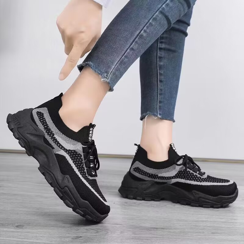 CHZK Giày bố ơi, giày chạy bộ đế dày mới, mặt lưới thoáng khí và nhẹ, giày thể thao