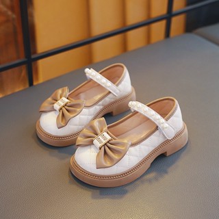 Giày Búp Bê Da Đính Nơ Phong Cách lolita Cho Bé Gái