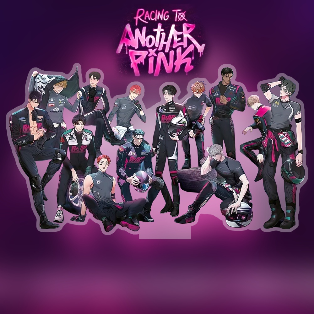 Mô hình Standee Bomtoon 2024 Season's Greetings Racing to Another Pink Trang Trí Bàn Học Bàn Làm Việc