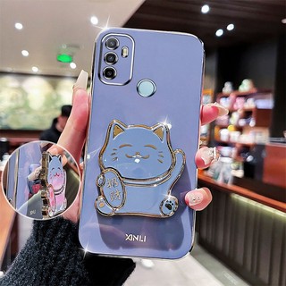 Chống Sốc Ốp Điện Thoại Có Giá Đỡ Hình Mèo Thần Tài 3d Cho oppo a16 a16s a54s 4g a53 2020 a33 2021