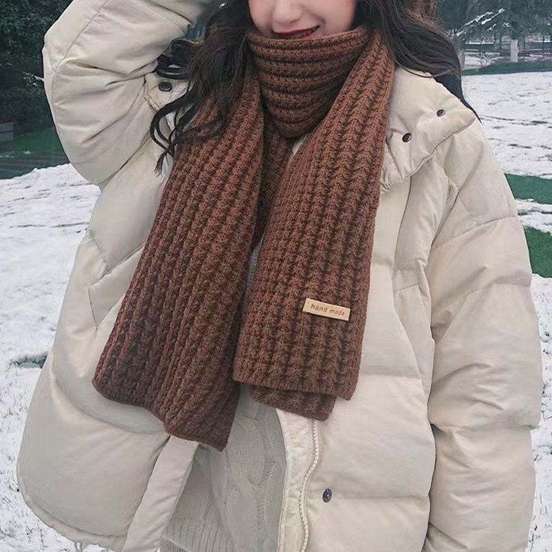 Khăn Choàng Len Trơn Dày Dặn Mềm Mại Ấm Áp Không Bị Xù Lông Cho Nam Và Nữ ryt