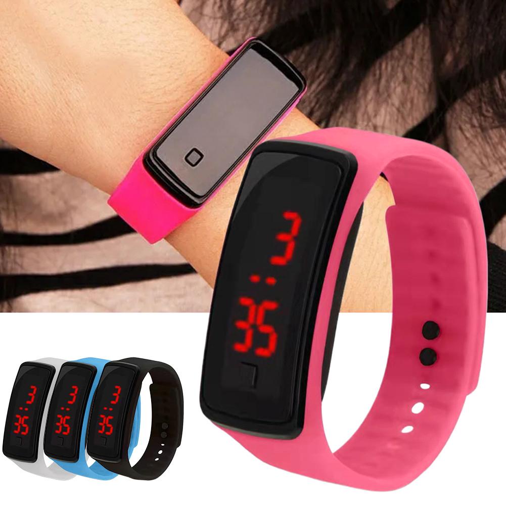 Đồng Hồ led Điện Tử Dây Nhựa silicone r4y8
