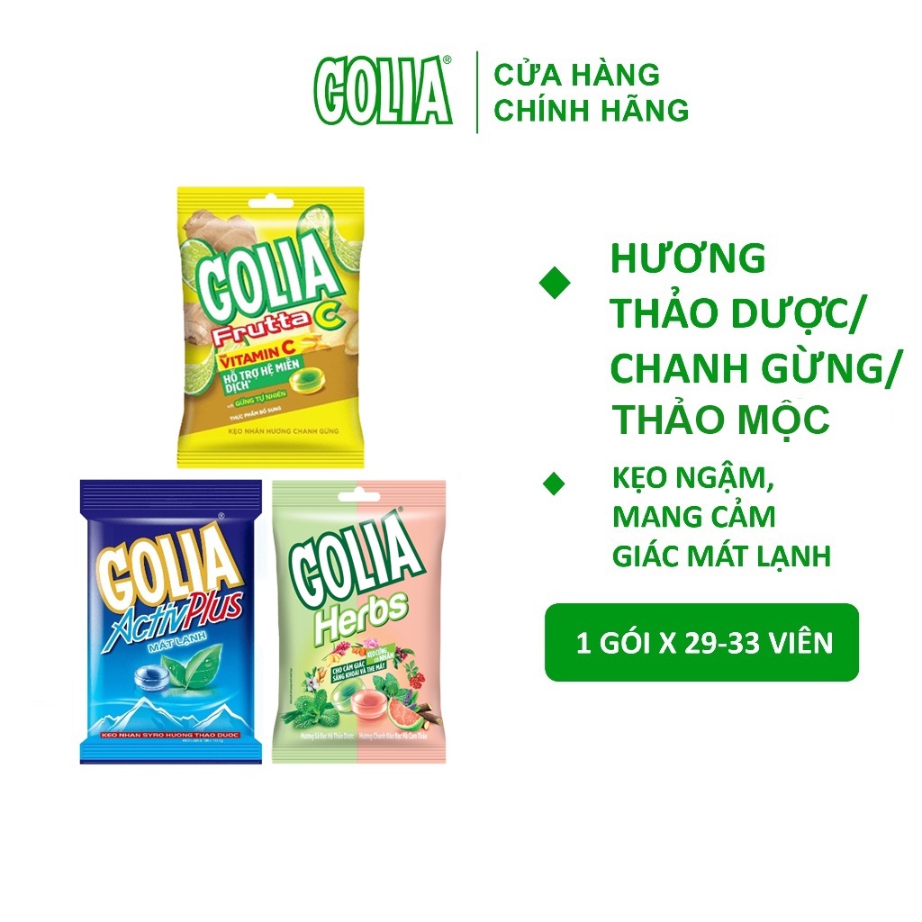 Kẹo nhân syrô Golia Activ Plus (Dạng Gói)