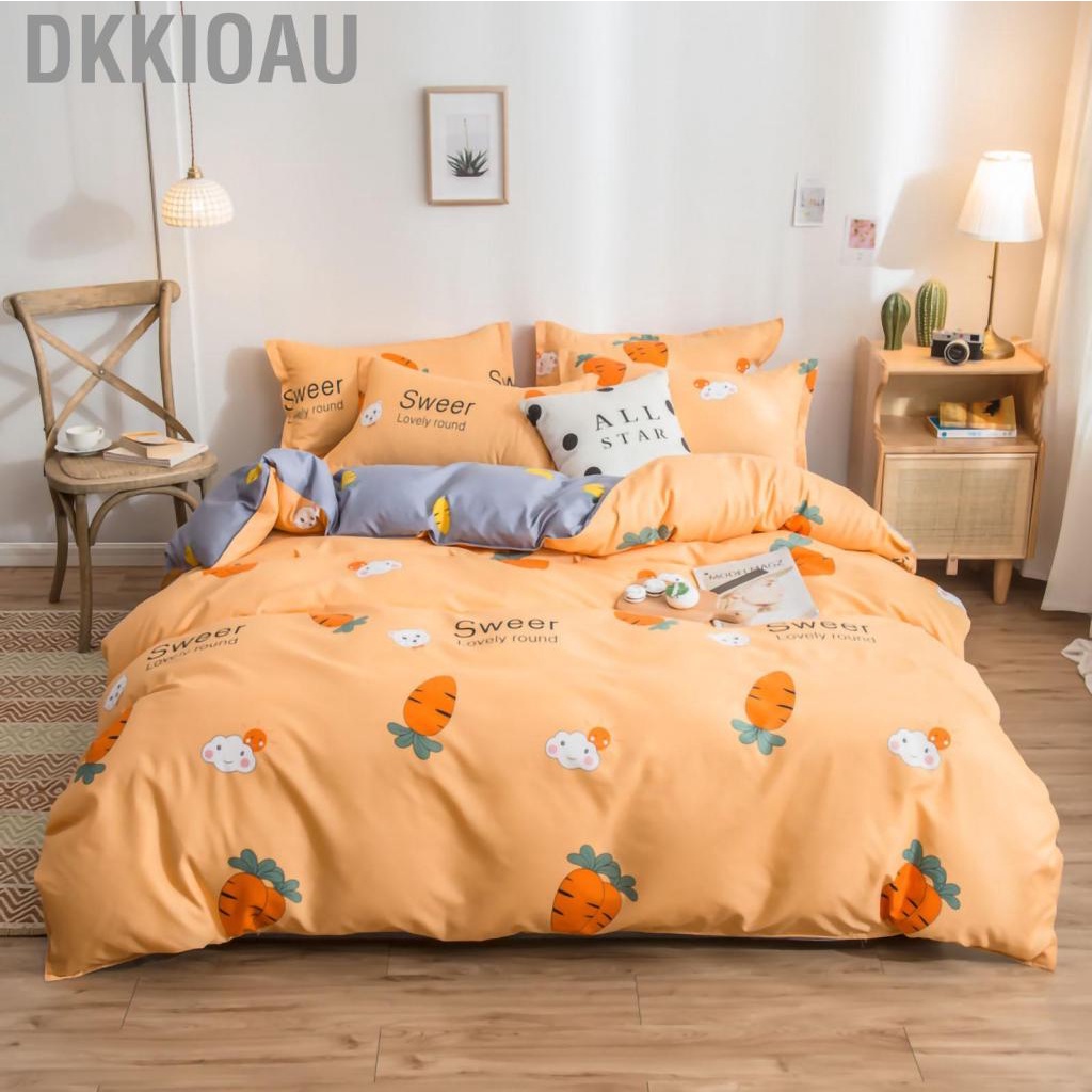 Dkkioau Skin Friendly Quilt Cover Thickened Polyester Soft Brushed Duvet Bedding for Dormitory Bedroom