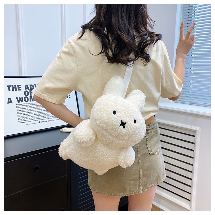 MOUSOON  Túi đeo chéo sang trọng hình thỏ hoạt hình dễ thương và thời trang, Túi đeo chéo đa năng chất lượng cao