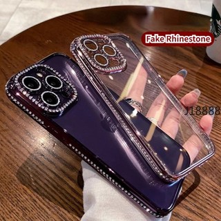 Ốp Điện Thoại Trong Suốt Đính Đá 6d Chống Sốc Cho iphone xs max xr 15plus 12 pro max 11