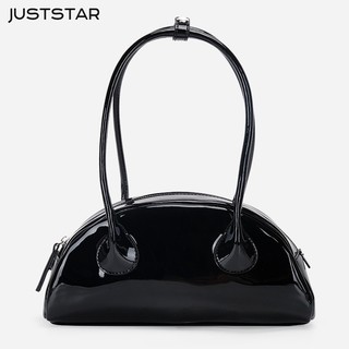 Juststar Túi Xách Da Bóng Hình Bán Nguyệt Tay Cầm Dài Thời Trang Cao Cấp Phong Cách vintage Cho Nữ