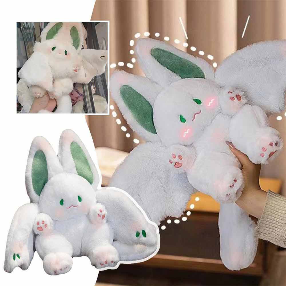Bat Rabbit Stuffed Doll, 35/45CM Bat Bunny Plush Toy, Cute Bat Rabbit Cartoon Flying for Party Decor