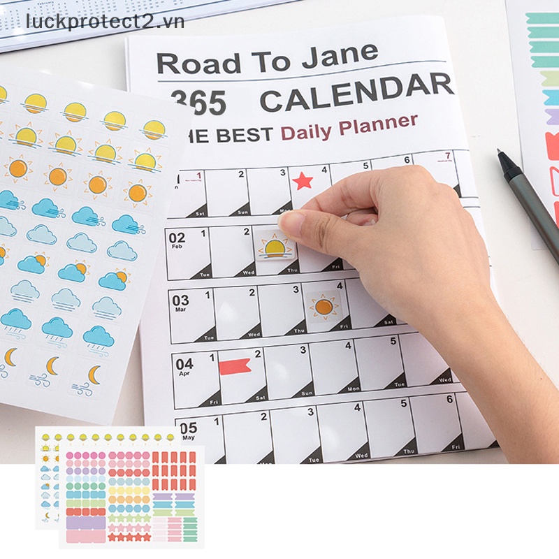 # N Bảng Ghi Nhớ Lịch Treo Tường # 2024 Ký Tự Dễ Thương Trong Văn Phòng