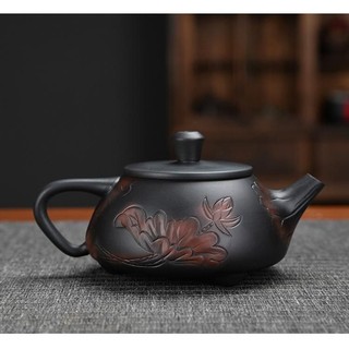 Ấm trà tử đào Thạch Biều Sen Đá Tím (170ml)