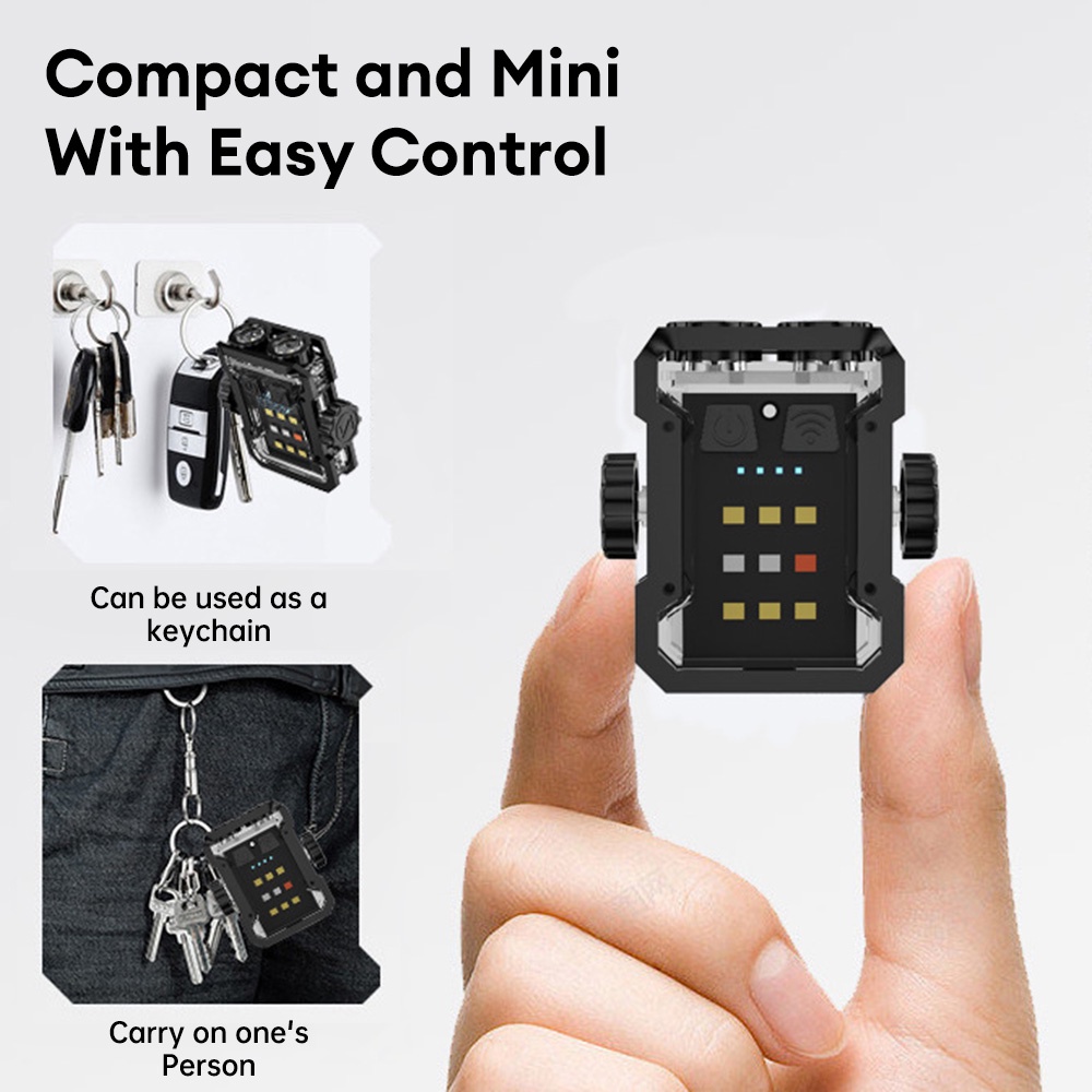 Móc Khóa Đèn Pin edc 6 Chế Độ Kèm Đèn Pin Nam Châm Loại c Tiện Dụng Mang Theo Du Lịch Cắm Trại