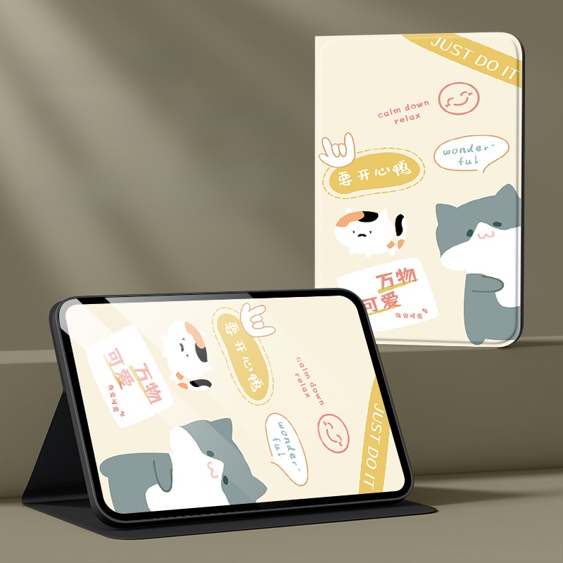 Bao Da Máy Tính Bảng Hình Mèo Cho samsung galaxy tab a9 + 2023 s9 11.0 s9fe + 12.4 s6 lite 10.4 a8 10.5 2022 tab s7 fe 12.4 s8 x700_x706 11