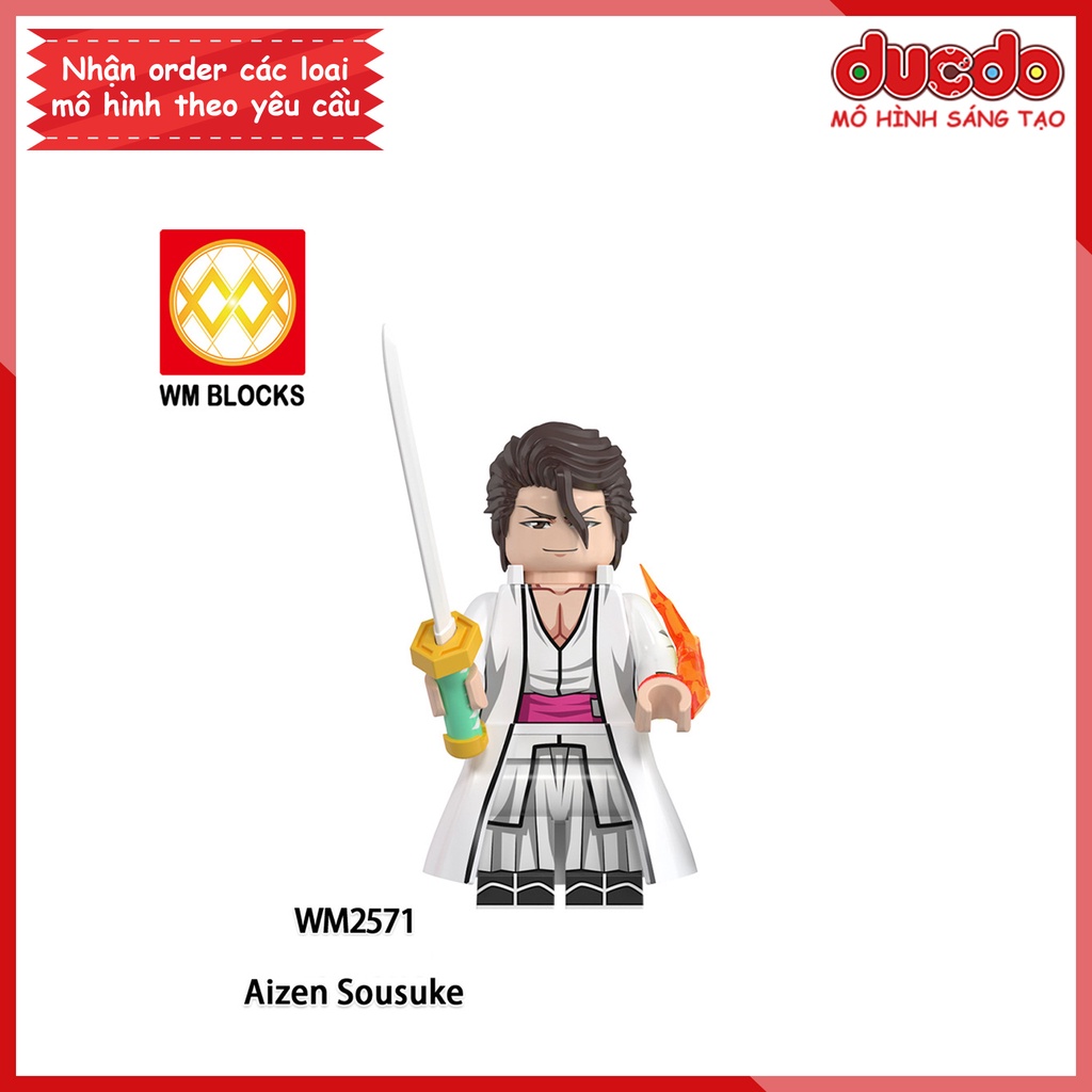 Minifigures nhân vật Anime Bleach Sứ Mệnh Thần Chết Ichigo Renjin Gin - Đồ chơi Lắp ghép Xếp hình Mini Mô hình WM6164