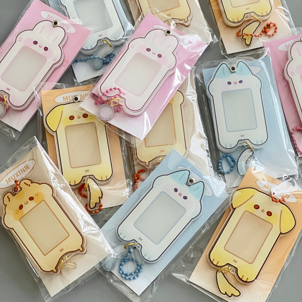 Móc Khóa Hình Động Vật Hoạt Hình one inch Bằng acrylic