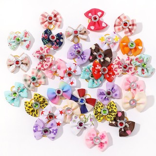 Set 10 Dây Cột Tóc Nơ Mini Dễ Thương Cho Bé Gái