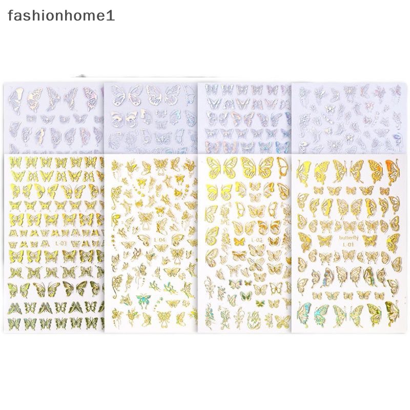 [fas] Sticker Dán Móng Tay Hình Bươm Bướm