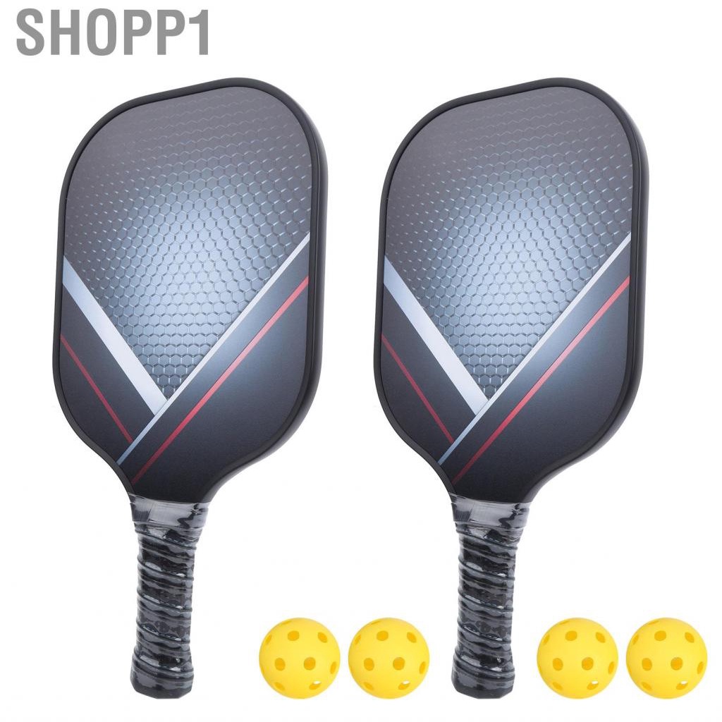 Shopp1 1Set Portable Pickleball Paddle Set Lightweight Racket Ball Kit With