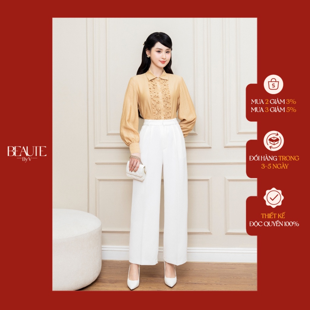 BEAUTEBYV - Quần ống rộng nữ Gally