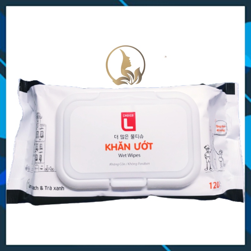 [Combo 10 Gói] Khăn Ướt Gia Đình CHOICE L Lotte Gói 120 Miếng_Vĩnh Lộc A