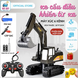 Máy xúc điều khiển từ xa có gầu sắt BimBim Babytoys - xe xúc điều khiển từ xa