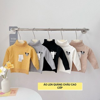 Áo len cổ lọ thêu mickey cho bé yêu