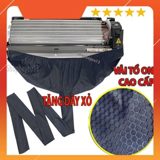 Áo trùm vệ sinh máy lạnh,Túi bạt trùm rửa điều hòa rộng 1.7m đuôi dài 2.5m vải chống thấm cao cấp loại XỊn