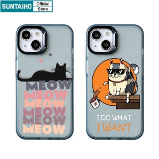 Suntaiho Ốp Điện Thoại tpu Dẻo Họa Tiết Chú Mèo Lười Đeo Kính Cho iphone 15 14 12 13 11 pro max ip 7 8 plus iphon x xs xr xs max