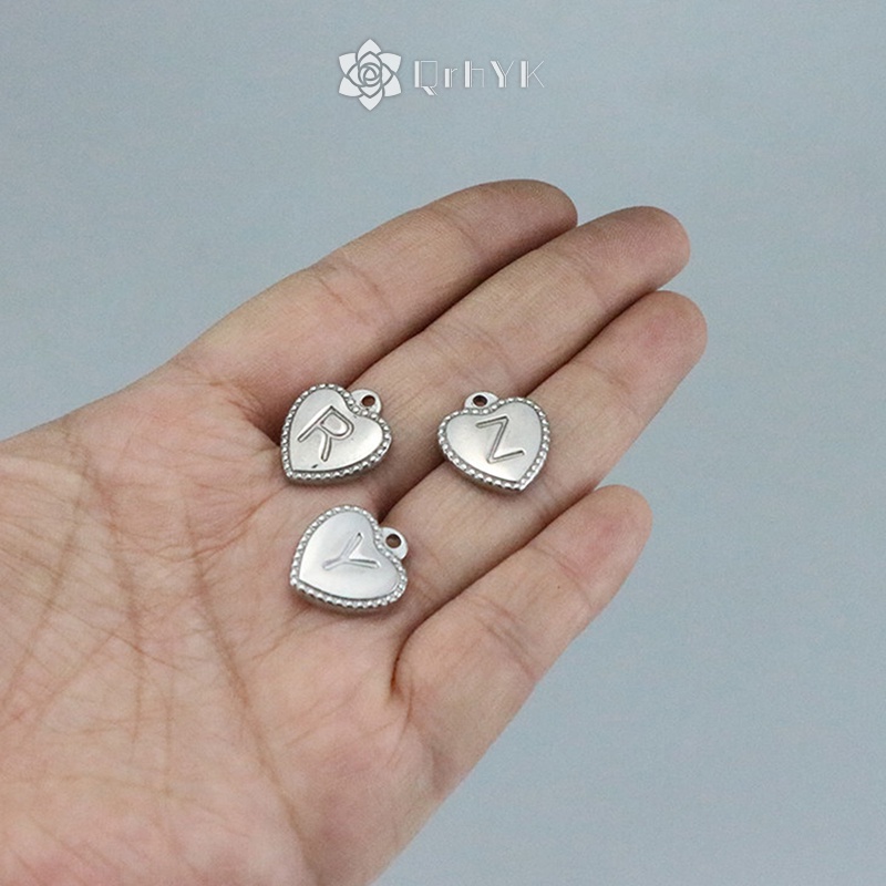 1 Mặt Dây Chuyền Khắc Chữ Cái A-Z DIY Dành Cho Cặp Đôi Mới