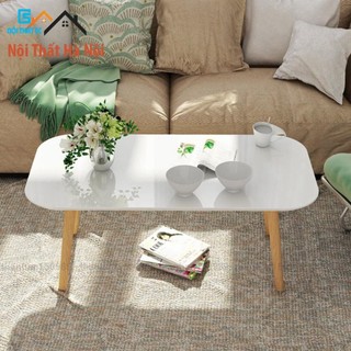 Bàn trà sofa hình chữ nhật mặt gỗ ngồi bệt hoặc sofa chân gỗ Simili cao cấp phong cách vintage lắp đặt dễ dàng 