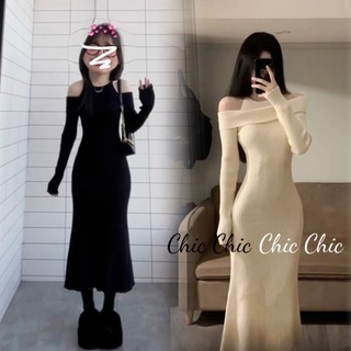 Chic Chic váy nữ Đầm Body Cho thời váy hàn quốc Đơn giản Stylish Cổ điển WLQ24101IB 1Z240103