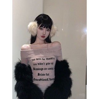 Áo thun nữ dài tay lệch vai ôm dáng phong cách mới