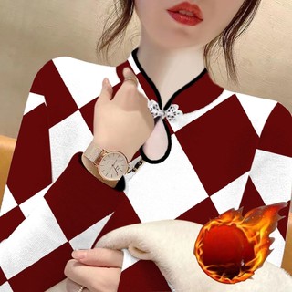 Áo Sơ Mi Cổ Cao Đáy Lông Cừu Nữ Thu Đông Thời Trang In Hình Phiên Bản Hàn Quốc Mỏng Hơn Nhìn Phù Hợp Với Dài Tay T @