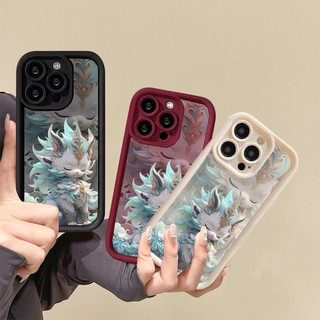 Ốp Điện Thoại Viền Silicon Mềm Chống Sốc Màu Kẹo Hình Rồng Trung Hoa Cho OPPO R15 R17 RENO 7 8 10 Pro Plus 7Z 8Z 8T