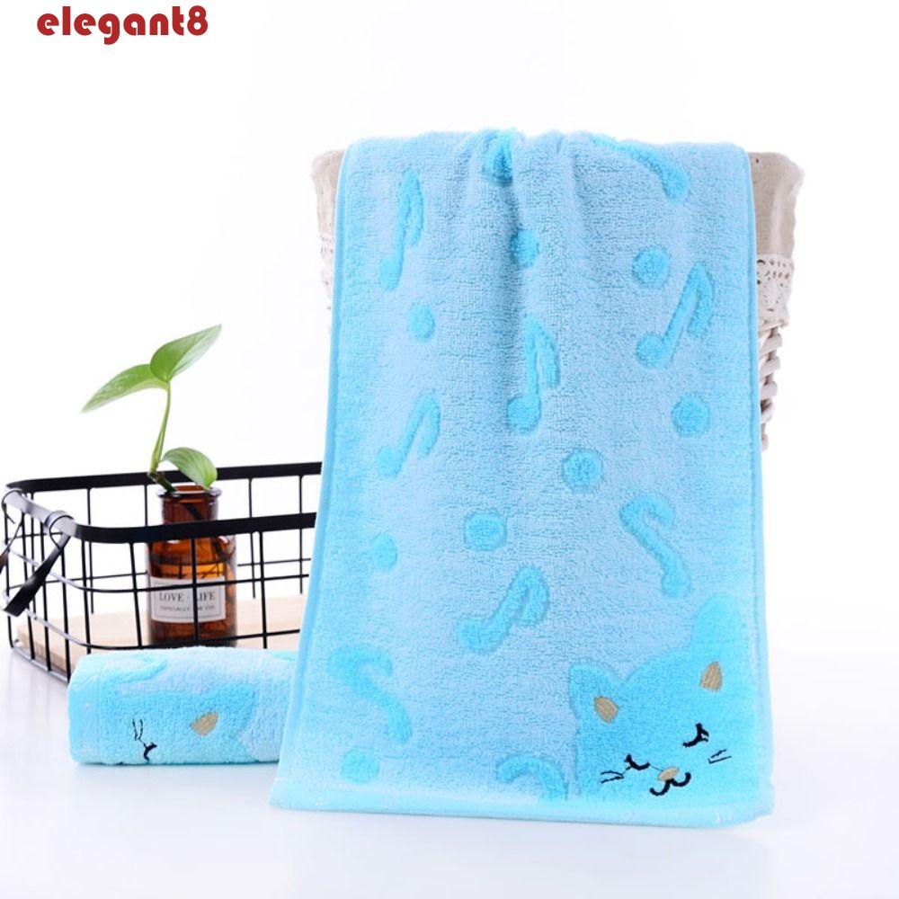 Khăn Tắm Cotton Dày Dặn Thấm Hút Tốt Nhanh Khô Họa Tiết Mèo Dễ Thương