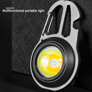 Móc khóa đèn pin led cob mini đa năng bảy chế độ kèm sạc usb tiện dụng