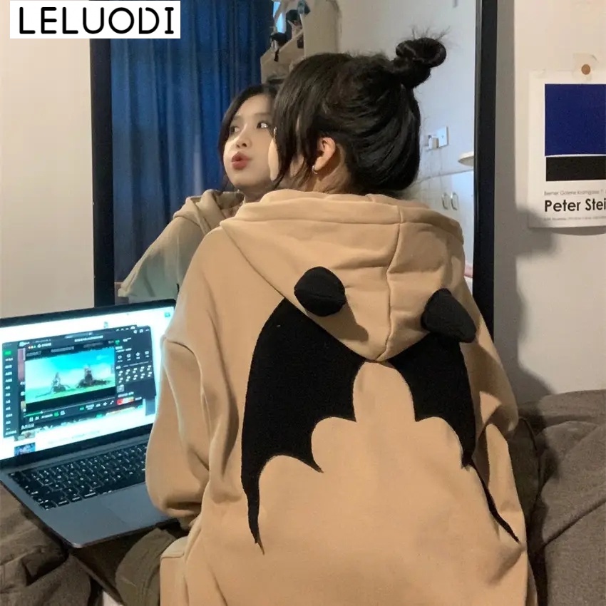 LELUODI Áo Khoác hoodie áo khoác nữ zip hoodie High-quality Chất lượng cao Thời trang unique WWY23A0O89 44Z231030