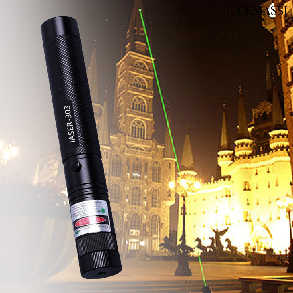 Đèn Pin Chiếu Tia Laser 303 Bằng Hợp Kim Nhôm Màu Xanh Lá Cây Dùng Trong Giảng Dạy Ngoài Trời